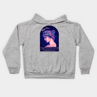 Hypatia of Alexandria Portrait and Quote Kids Hoodie